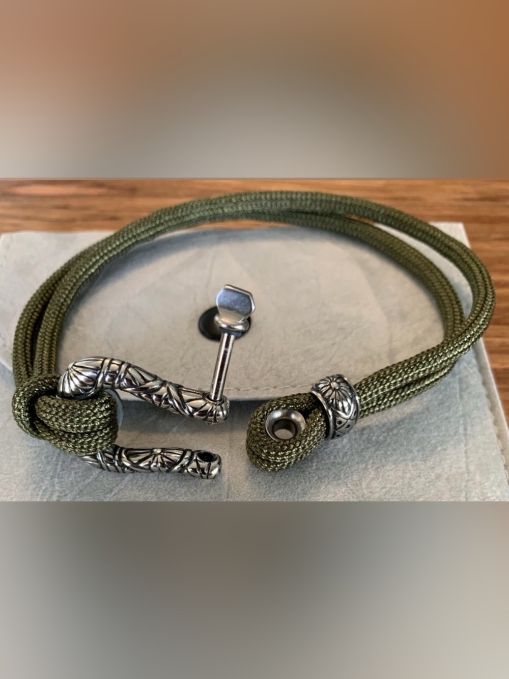 Men’’s Ship Rope U Clasp Bracelet 9”